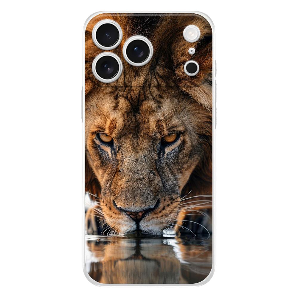 Soft Clear TPU Case For iPhone 17 Air 16E 16 11 15 14 Pro MAX 12 13 7 8 Plus SE Easter Cover Protection Cool Animal Tiger Lion