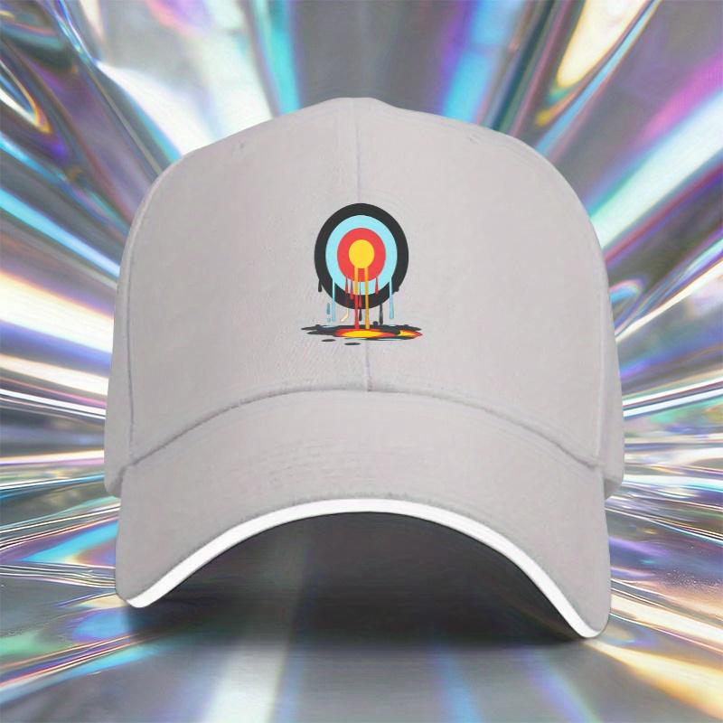 Melting Target Graphic Baseball Cap Polyester Adjustable Street Style Outdoor Adult Cap