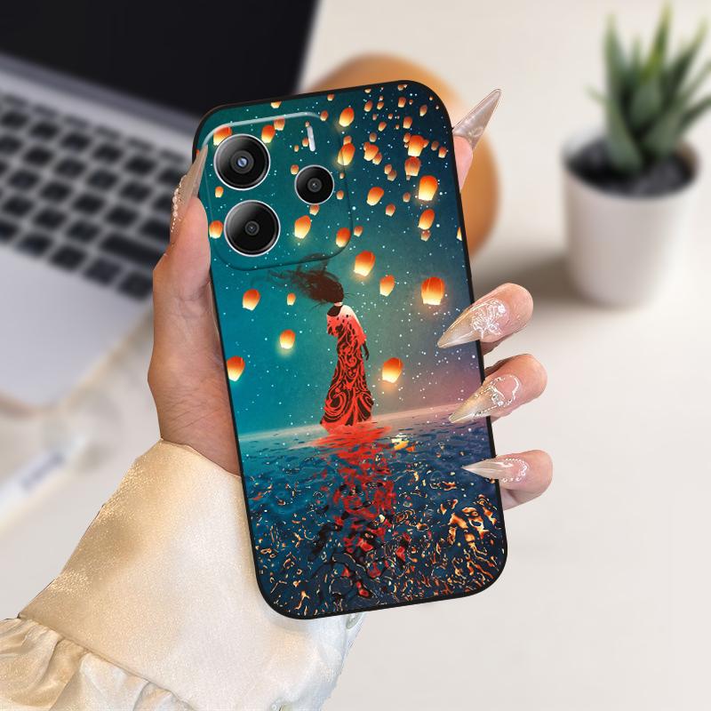 Phone Case For Redmi Note14 Silicone TPU Phone Coque Cover Cases For Redmi Note 14 4G Fashion Soft Protective Bumper Fundas Bags