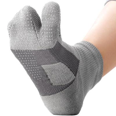 Alphax Foot Support, Core Socks, Tabi-Style Socks, Hapilab Core Training Foot Support, 1 Pair, Gray X Dark Gray, Sizes 22.0-25.0cm, Made In Japan
