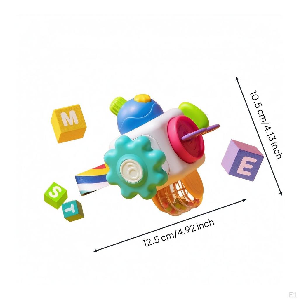 Interactive Busy Cube | Fine Motor exercise Early Learning Play, with Moving Parts, for