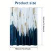 Elegant Abstract Watercolor Shower Curtain - Quick-Drying, Waterproof Polyester,Blue, White & Gold Design