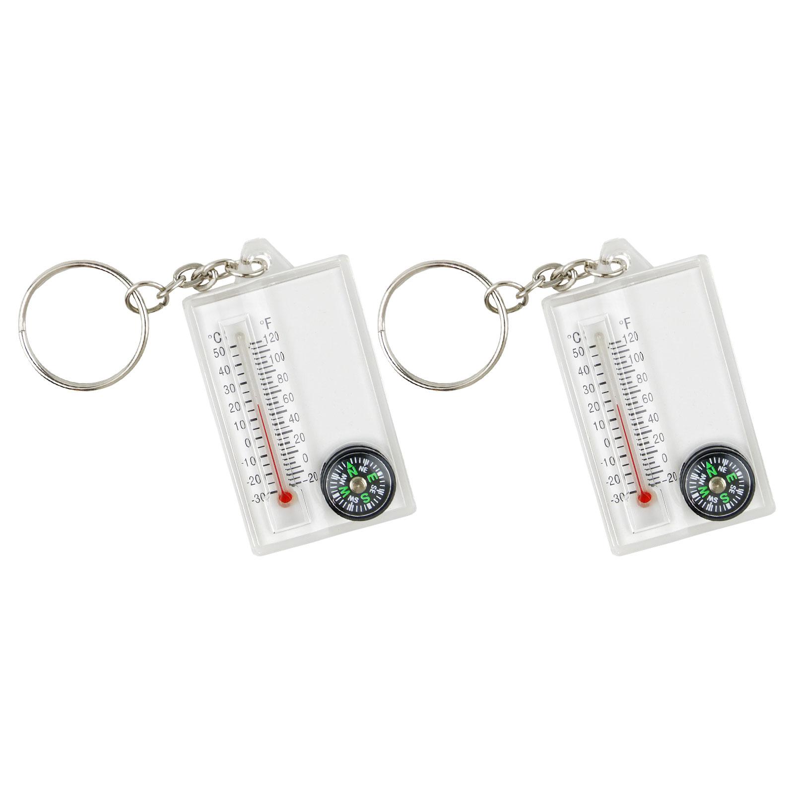 

Small Compass Thermometers Compass Keychain Survival Thermometers Compass Keychain Guiding Compass Thermometers Keyring 101