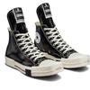 Rick Owens DRKSHDW X Converse 1970s Chuck Taylor All Star Collaboration Trendy Glossy Lacquer High Top Canvas Unisex Black