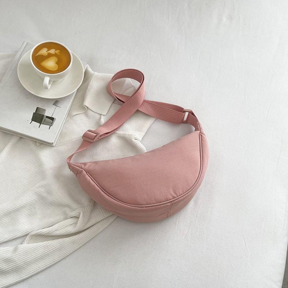 Nylon Hobos Crossbody Bag Handbag Half-moon Bag Casual Canvas Dumpling Bag Girls
