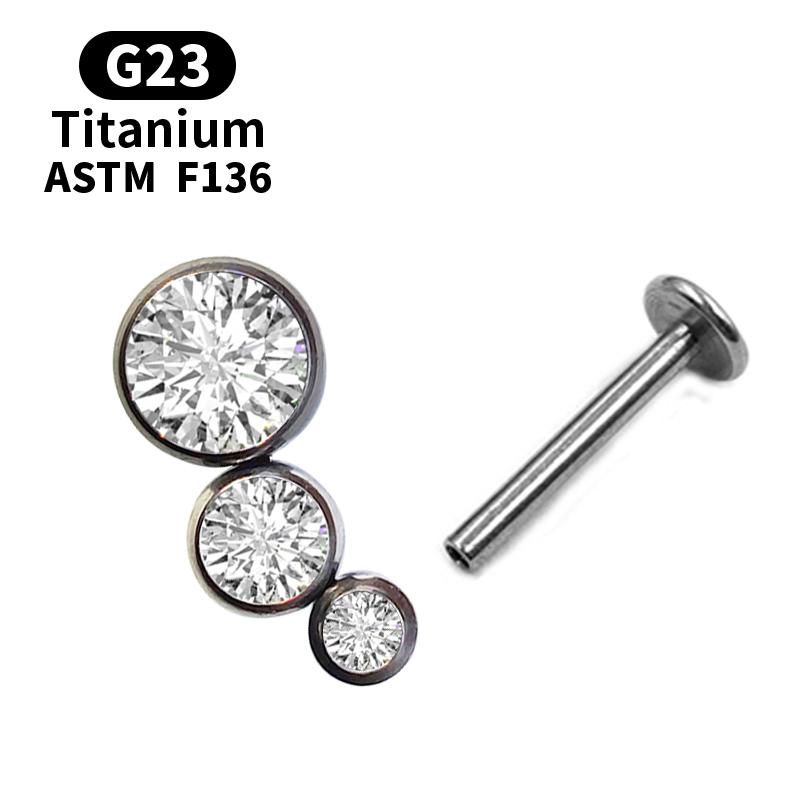 G23 Titanium Stud Earrings16G Piercing Set Ear Tragus Cartilage Zircon Opal Body Jewelry Helix Daith Lip Lobe Pin