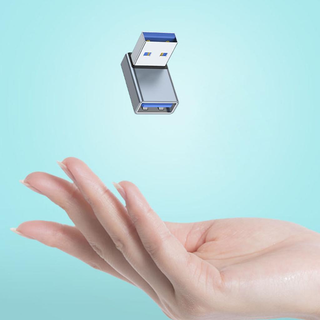 USB 3.0 Male To Female 90 Degree Right Angle Extension Adapter USB Upward Connector Data Sync for Laptop PC USB Fan