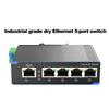 Industrial 5 Port 100Mbps Industrial Switcher 1000Mbps Industry Ethernet Networking Switcher DIN Rail Mounted Data Transfer
