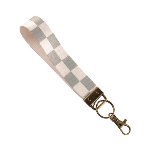 

Підвіска для брелока з картатим принтом, брелок-браслет на зап ястя зі штучної шкіри з швидкознімним пружинним кільцем, жіночий тримач для ключів