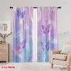 2D Flat Printing 2pcs Drapes Butterfly 00 Durable Polyester,Without Electricity Family Party Applies To Holiday Portraits and