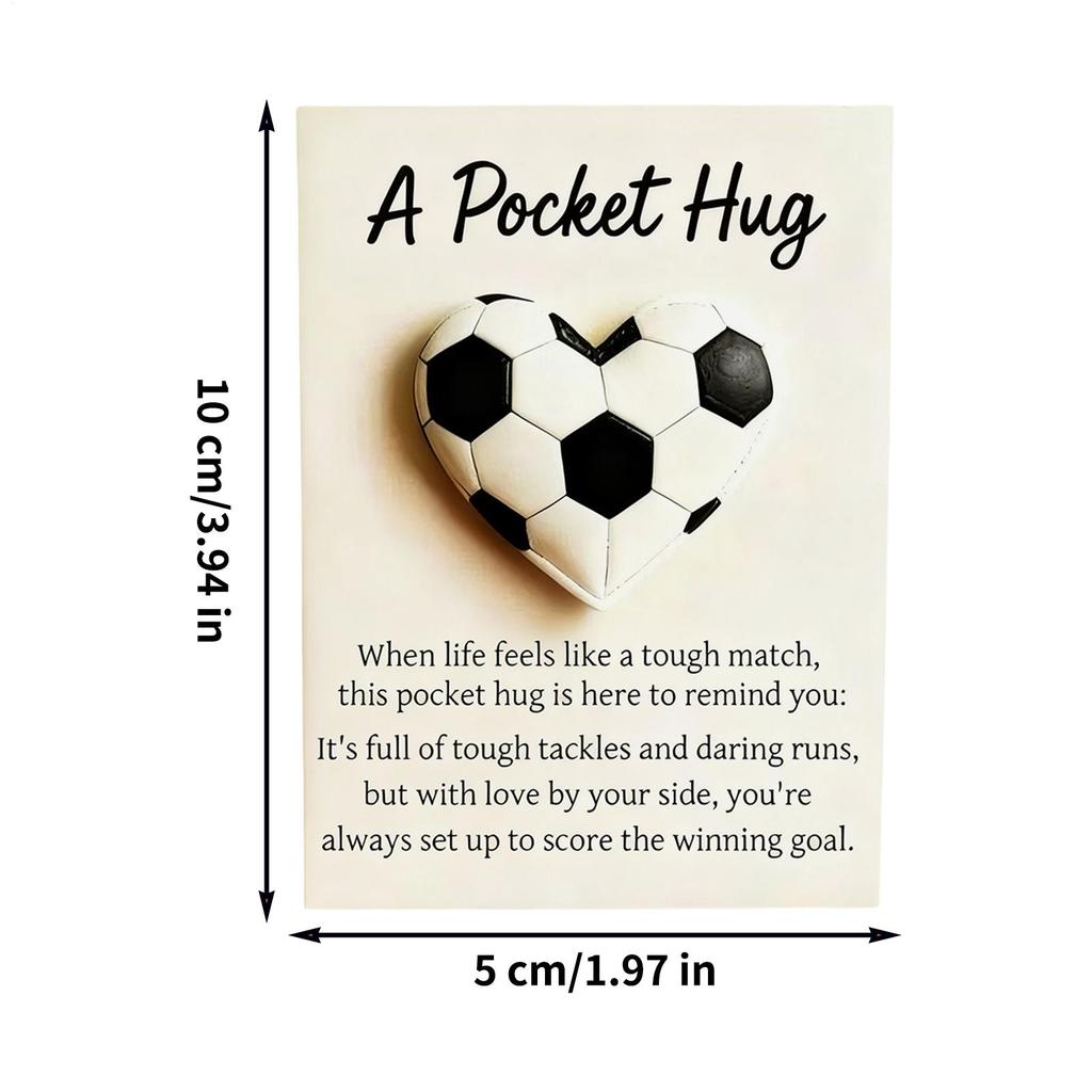 Note Cards Portable Soccer Shape Pendant Funny Greeting Card For Travel Wallet Training Home Friends Family Holiday Birthday