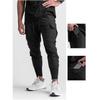 Men's Spring Solid Color Quick-drying Sports Pants Youth Mid-waist Multi-pocket Casual Pants