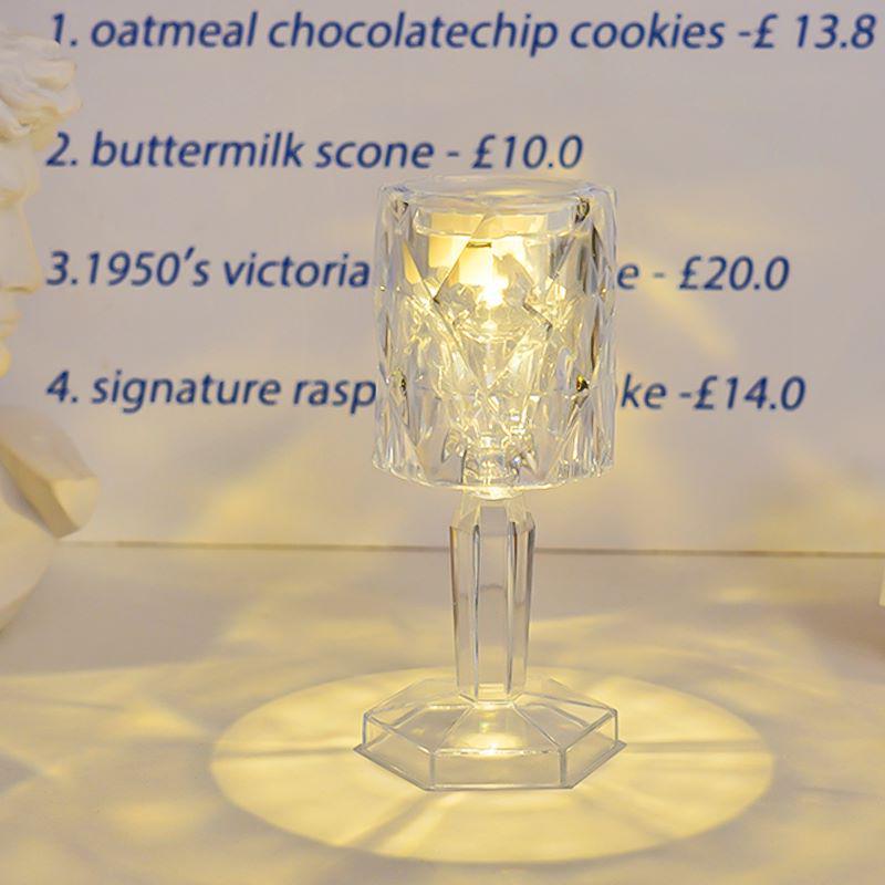 Elegant Crystal Bedside Table Lamp - Decorative Night Light & Birthday Gift