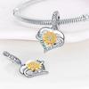 Charm Bead Charms Plata Sunflower Sakura Chrysanthemum Bead for Charm Bead Charms copper Bracelets Bead Charms Jewellery Making Womens Gift