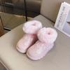Children Snow Boots Thick Fleece Girls Cotton Shoes Fashion Shiny Warm Shoes New 2024 Winter Kids Ankle Boots Zapatos Niña