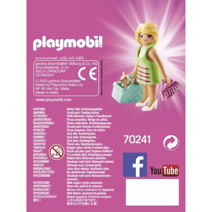 Playmobil - city life - playmobil friends - femme avec chihuahua - transportable partout