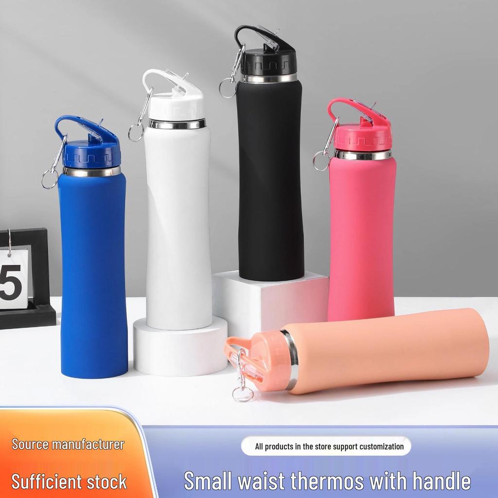 304 Edelstahl Schlanke Taille Reise-Thermosbecher - Großes Fassungsvermögen, doppelwandiges Strohhalm-Design
