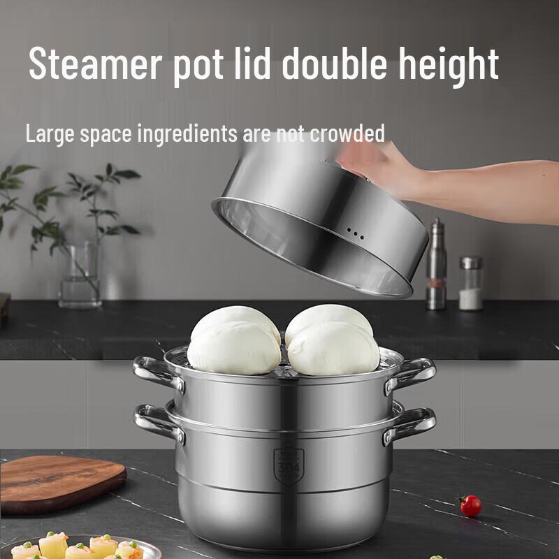COOKER KING 32cm 3-Layer Stainless Steel Steamer