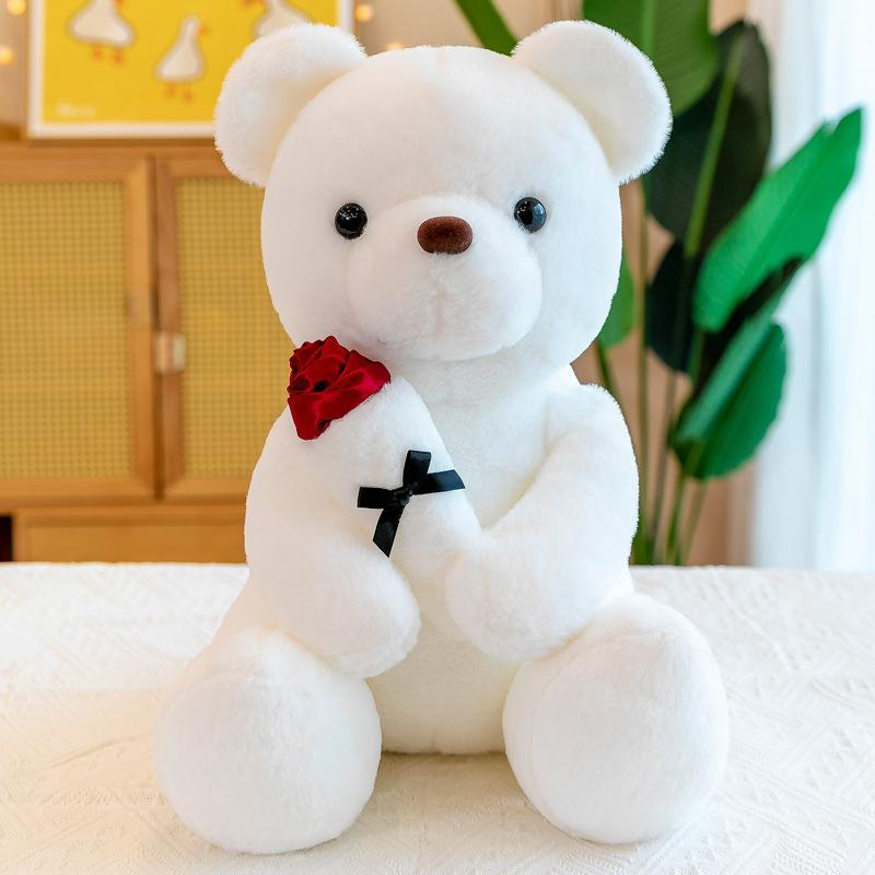 Rose Teddybär Puppe Hochzeit Presse Puppe Geständnis Liebhaber Feiertagsgeschenk Bär Plüschtier