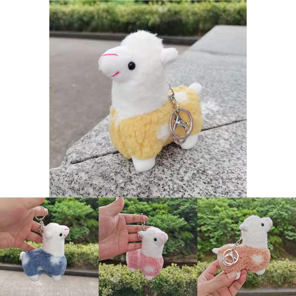 Exquisite Adorable Alpaca Plush Toy Keychain Fun Decor For Bags And Keyrings