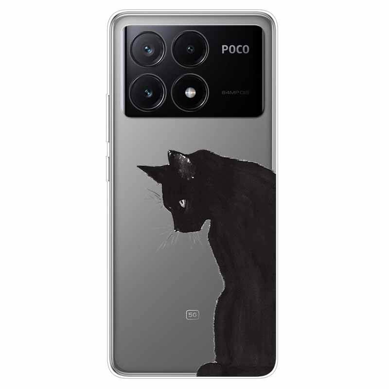 For Xiaomi Poco X6 Pro Case Transparent Cute Soft Silicone TPU Coque for Poco X6 / X6 Pro 5G Phone Cover X 6 X6Pro Clear Shells