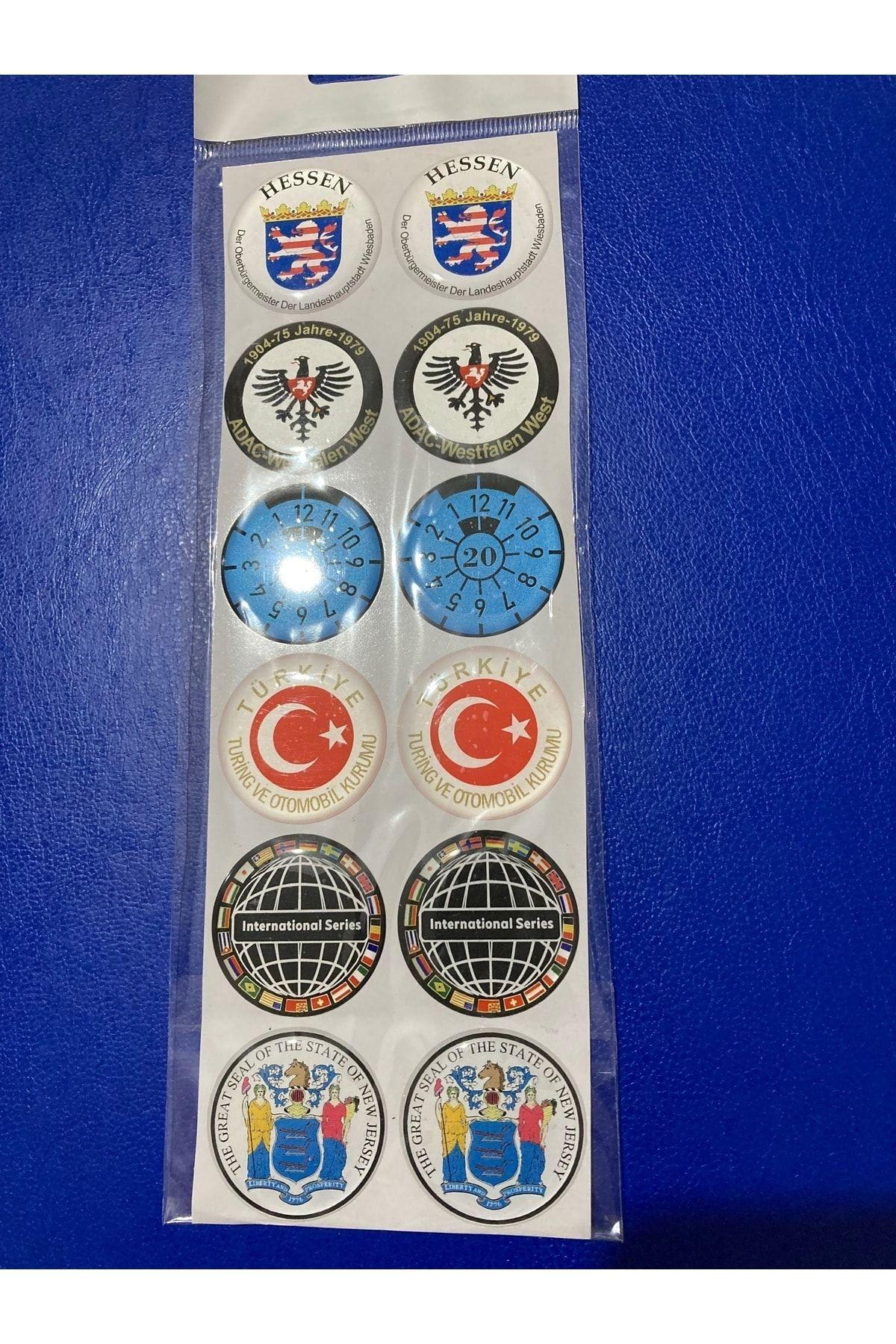 

Plaka Damla Etiket Pulu Plaka Pulu Plaka Pul Sticker 12 li Damla Plaka Pul Set Hessen