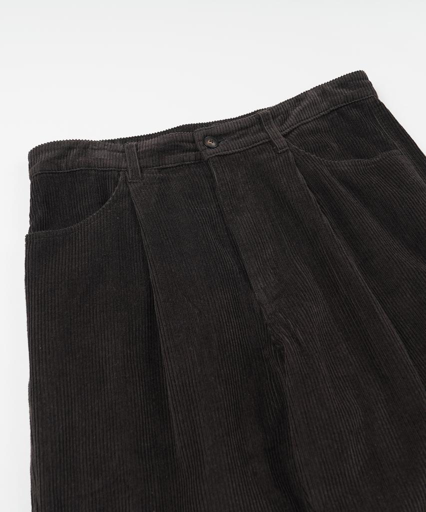 FRIZMWORKS Corduroy Wide One Tuck Pants _ Charcoal