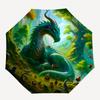 1pc Fantasy Forest Dragons Mythical Creatures Automatic Open/CloseUmbrella,Compact Umbrella for Men & Women Day Gift.A016