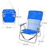 Chaise Pliante - AKTIVE - 62605 - Aluminium - Position Fixe - 54 x 56 x 64 cm - Bleu