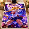 Flannel BlanketSailor Moon Warm Soft Throw Blanket for Indoor Sofa Bed Living Room Use