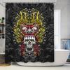 Tuniu Chinese Monster Scary Shower Curtain For Bathroom Unique Skull Art Decoration Waterproof 150X180Cm