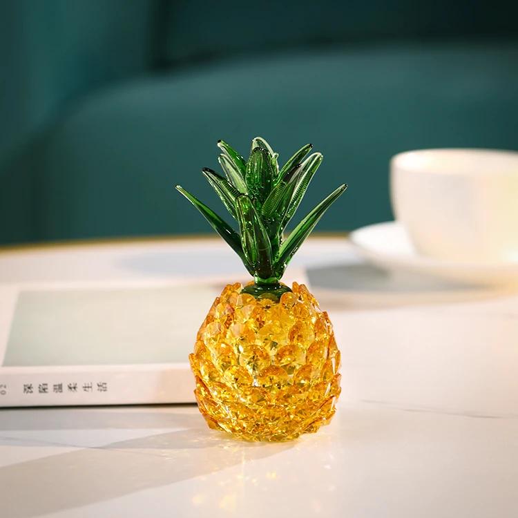 1PCS Creative Crystal Pineapple Living Room Wine Cabinet Wealth Attraction Decoration home decoration accessories feng shui