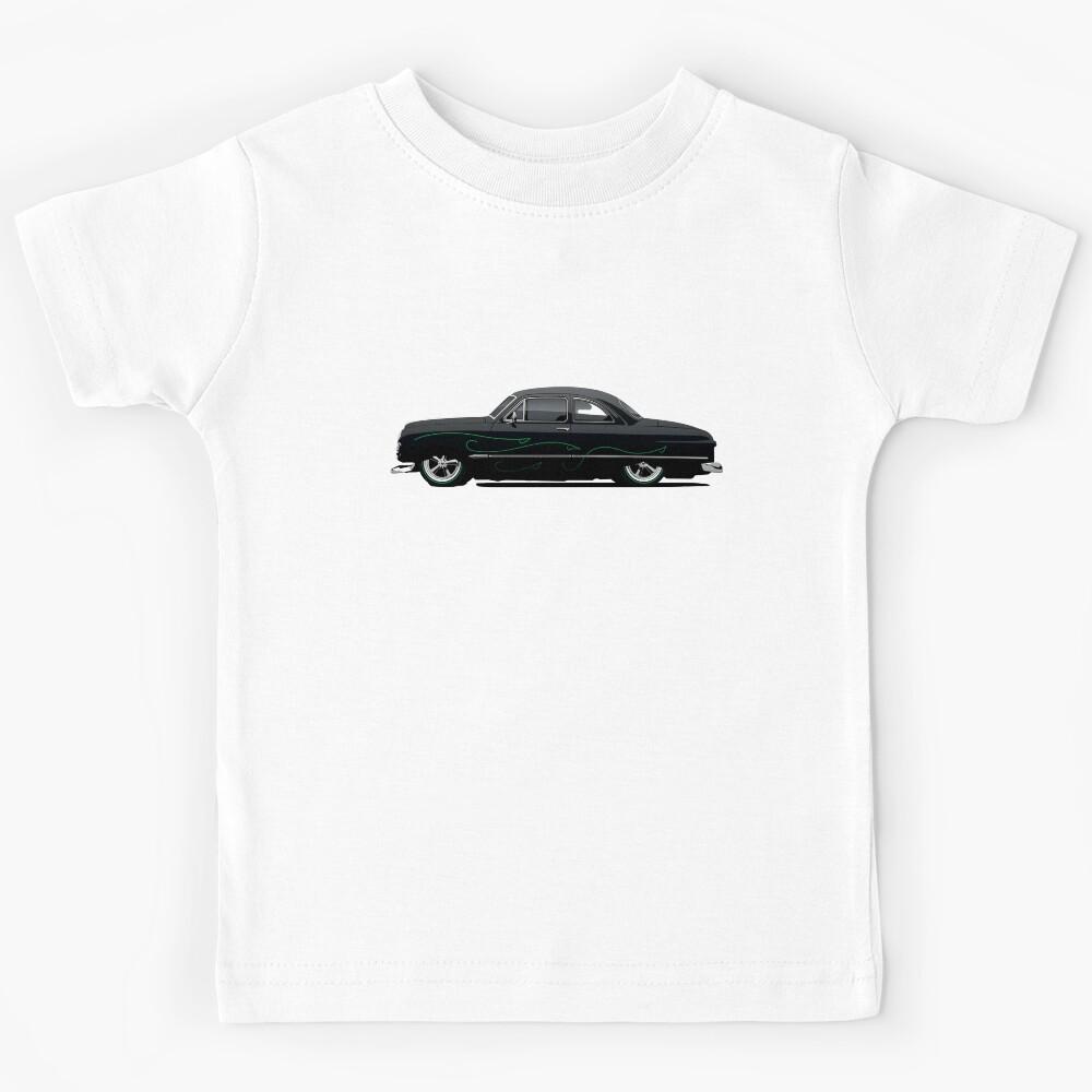 Ford Street Rod Custom, Cool Hot Rod Garage, 1950 Ford Shoebox Coupe Kids T-Shirt 150