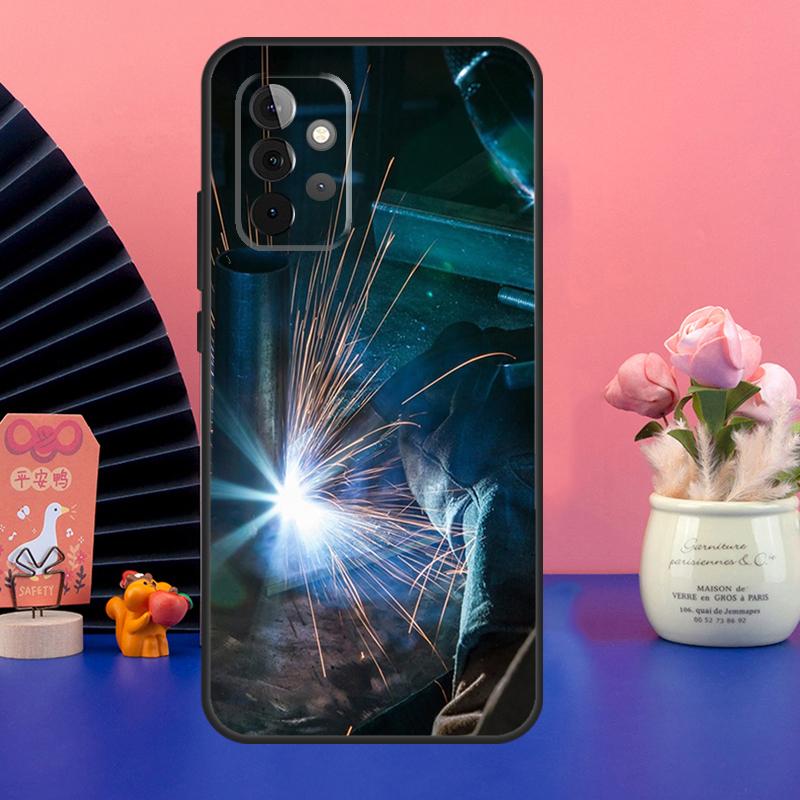 Welder Welding Hot Metal Worker Case For Samsung Galaxy A54 A34 A24 A14 A73 A53 A33 A23 A13 A52 A32 A22 A12 A51 A71 Cover