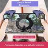 2Pcs Mobile Phone 4 Finger Game Trigger For PUBG Aim Shooting L1R1 ABS Key Button Blue Shark For IPhone Android Gamepad Joystick 5