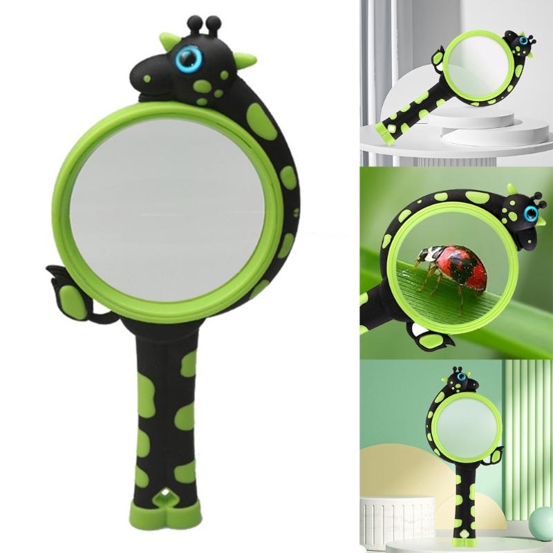 Lente d'ingrandimento portatile 10X per bambini Giocattolo per bambini Lente d'ingrandimento a forma di giraffa per strumento sperimentale scolastico di scienze