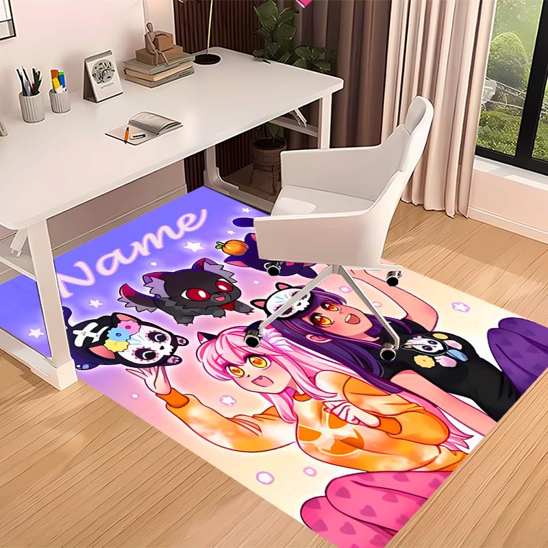 Tappeto Personalizzato con Stampa Aphmau - Morbido, Lavabile, Antiscivolo, per Interni, Tappeto Decorativo per Soggiorno, Casa e Ufficio