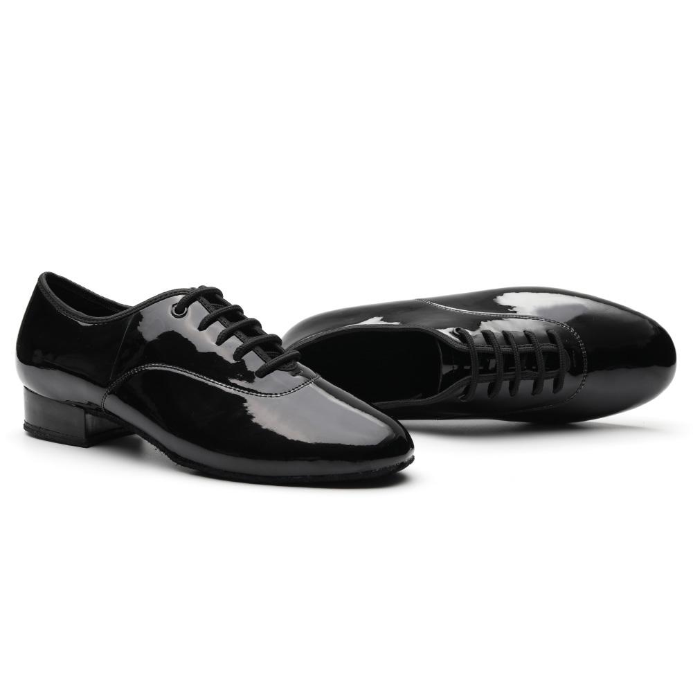 Herren Jungen Atmungsaktive Gesellschaftstanzschuhe Latein Jazz Tango Walzer Schwarze Lederschuhe