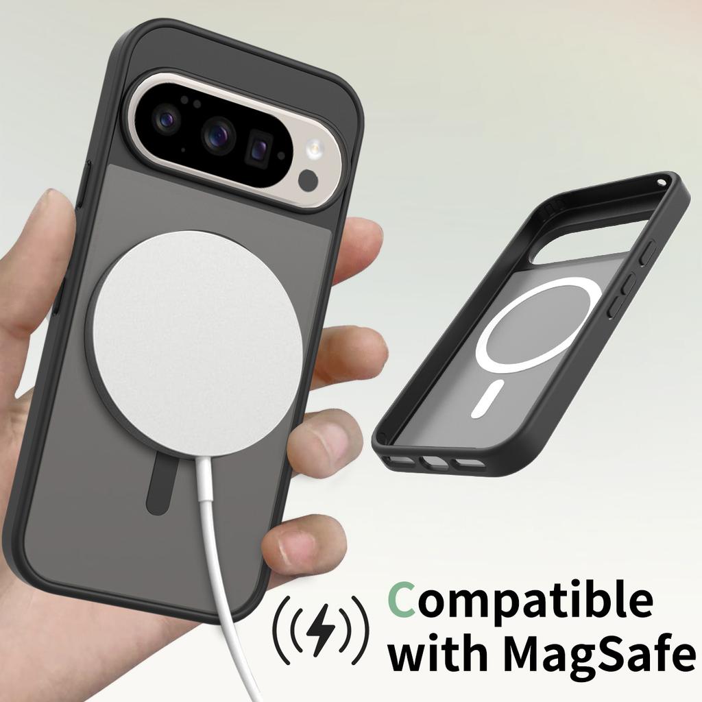 For Google Pixel 10 Pro/10/9 Pro/9 Magnetic Case TPU Frame Acrylic Back Phone Cover Skin Touch