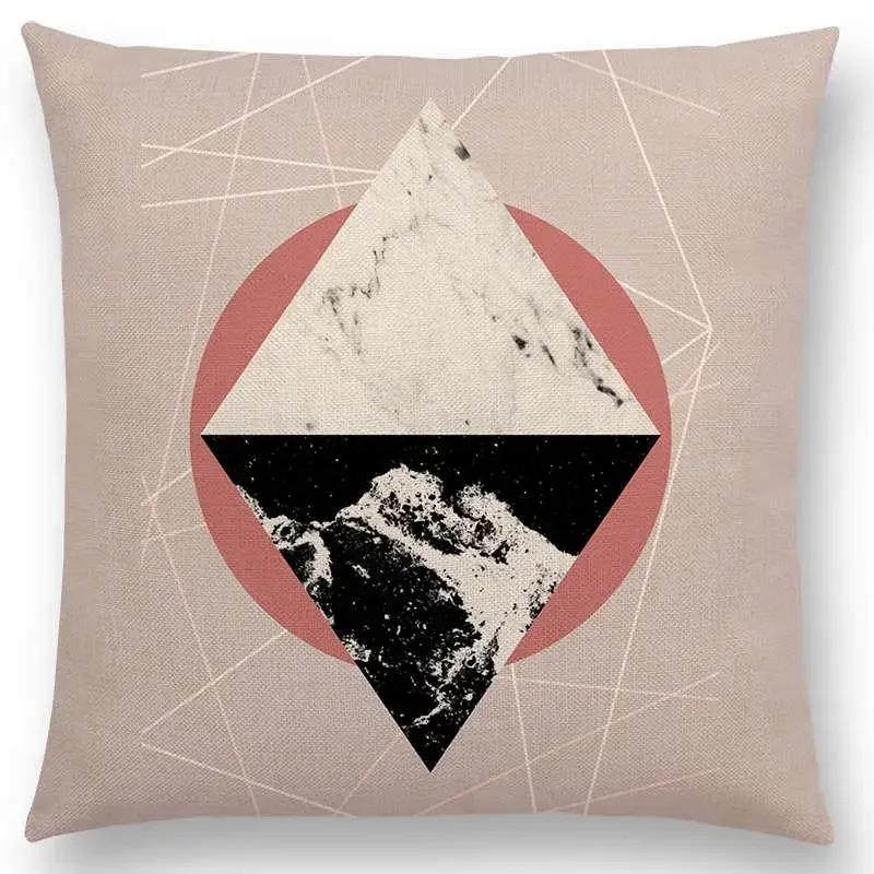 Neuestes Design Verfügbar Geometrische Texturen Grafischer Minimalismus Drucke Magischer Wald Kissenbezug