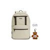 Original Simple Casual Campus Commuter Versatile Durable Large Capacity Fabric Backpack Unisex Backpack White F13W639165FWT