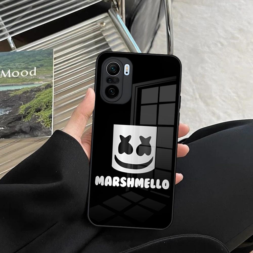 Marshmallow DJ Handyhülle für Xiaomi 14 13 12 11 13t 12t 11t POCO M6 M5 X6 X5 F6 F5 Ultra Pro Lite 5G gehärtetes Glas