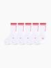 Minasu [5 Pack] Running Crew Flogger Fit Socks_Long_White