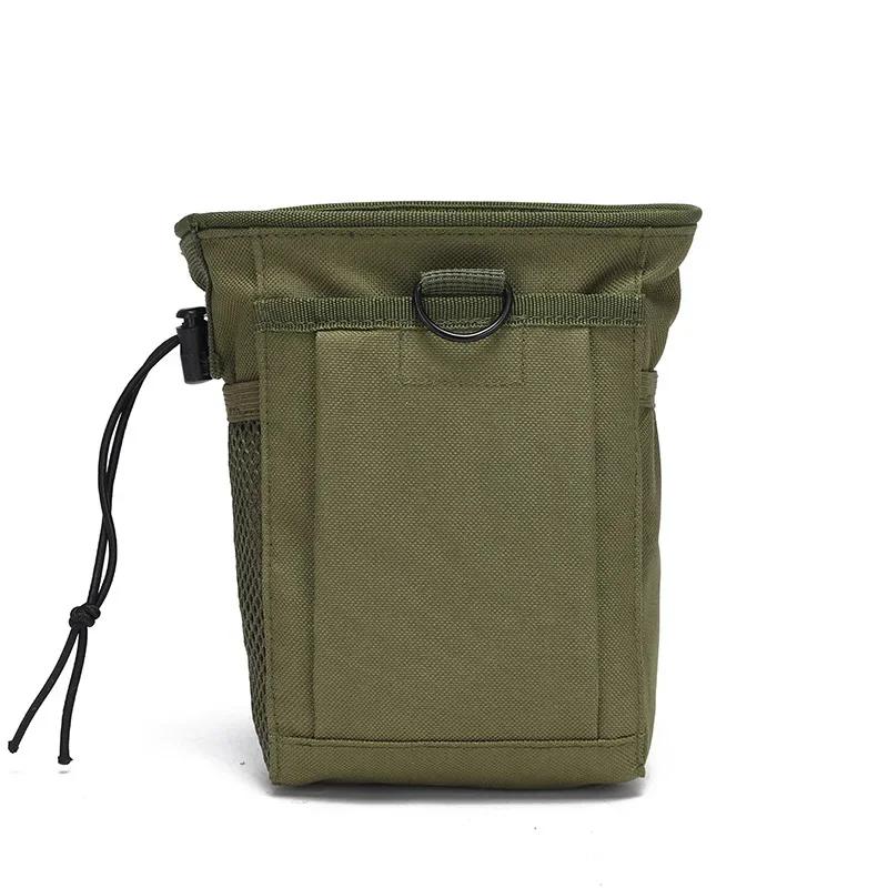 

1Pcs #19x12x6cm Waterproof Nylon Camouflage Molle Waist Pack Outdoor Recycle Dump Drop Pouch for Hiking Hunting EDC Accessories