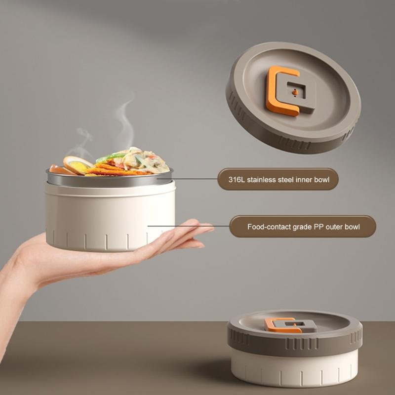 Stainless Steel Insulated Stackable Bentos Box Vacuum Insulation Lunch Box Leak Proof Food Container for Outdoor Use