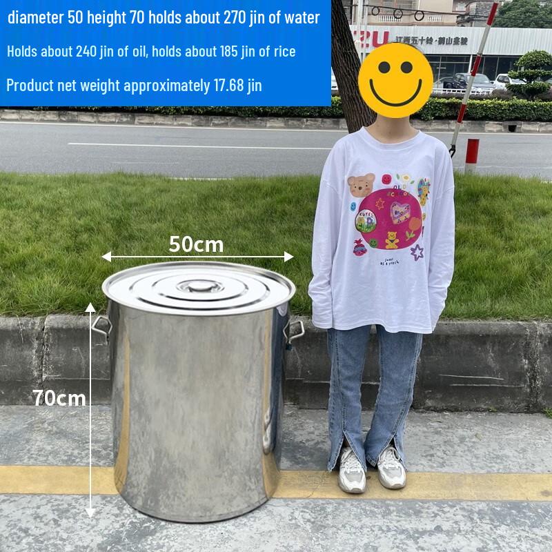 Утолщенное круглое ведро из нержавеющей стали Jingdu Zhixing