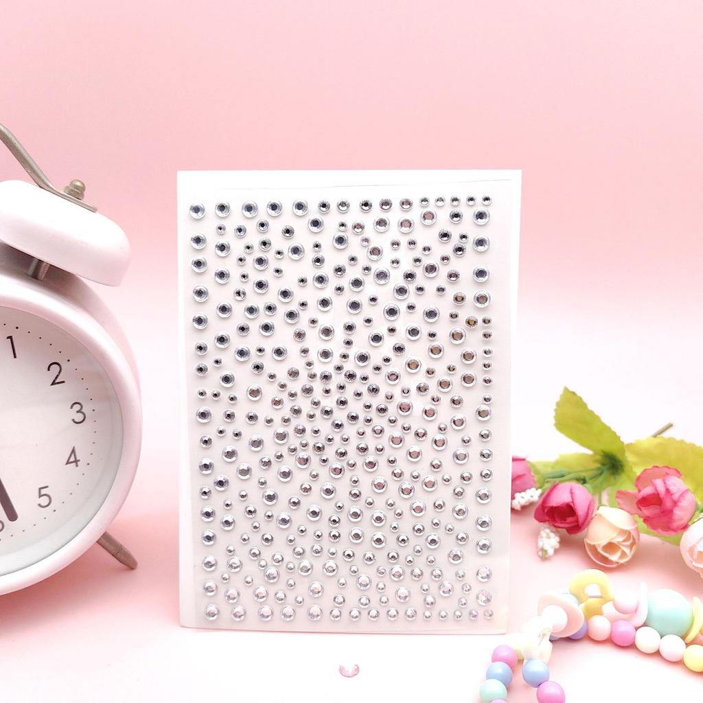 DIY Acrylic Rhinestone Face Stickers - 15 Color Set for Makeup & Stage Use