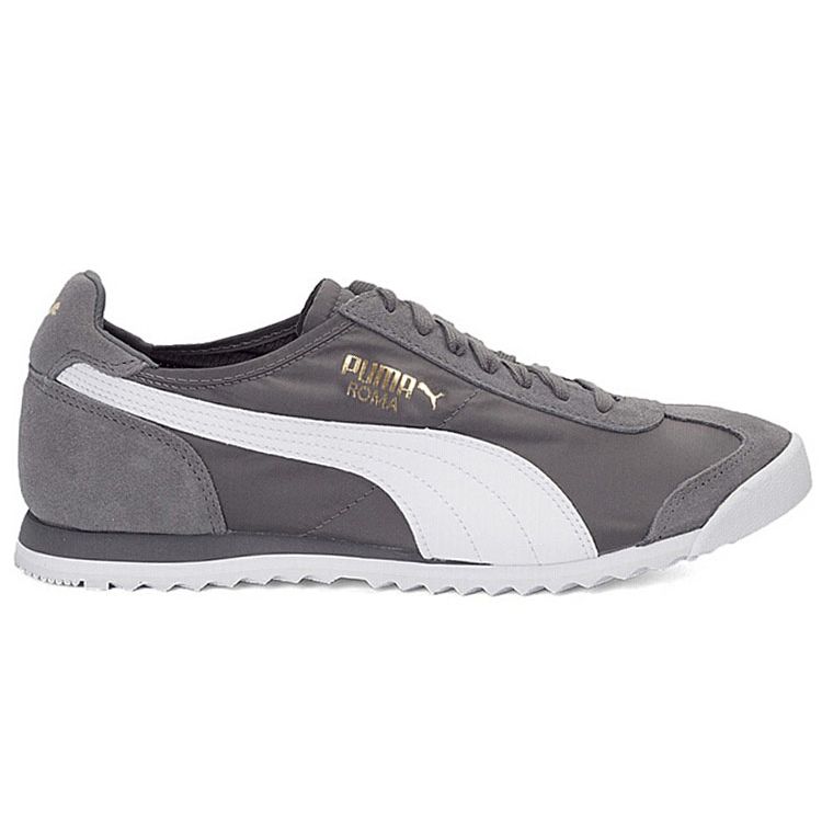 Puma Roma Og Nylon Lightweight Slip-Resistant Durable Low-Top Training Shoes Men Sneakers Gray White 362408-02