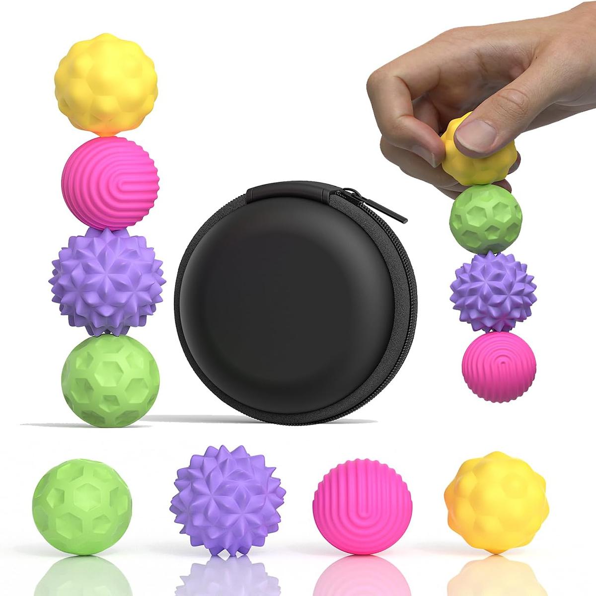 

4/6/8/12pcs Magnetic Sensory Fidget Ball Toy, Attracting Stress Ball with Silicone Shell for Adults and Teens, Peace of Hands