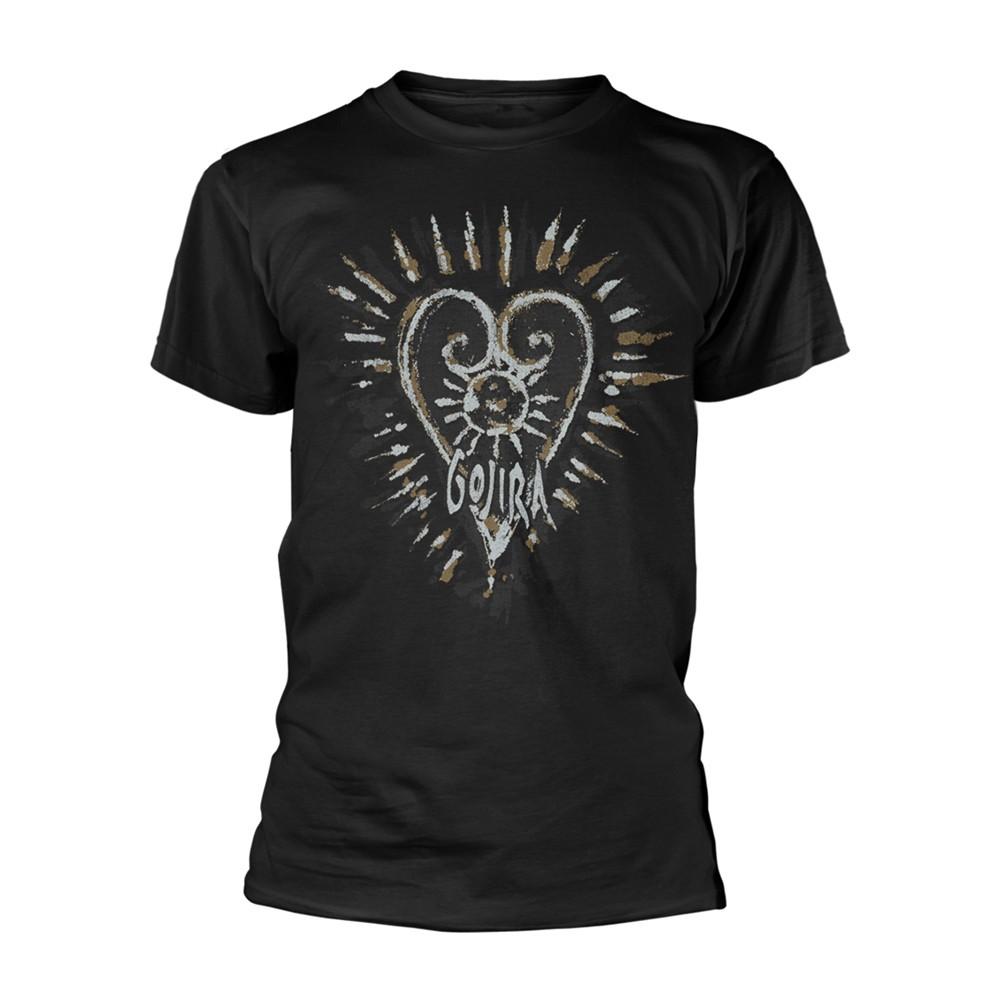 Men s Gojira Fortitude Heart (organic Ts) T-shirt X-Large Black 4XL